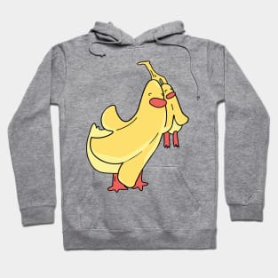 Cute banana duck with duckling Hoodie